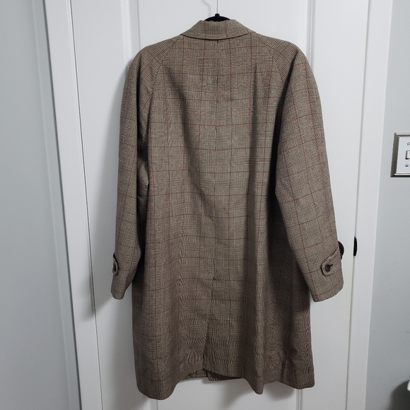 VINTAGE STYLED BY FINE ARTS Long Plaid Coat - Picture 6 of 12